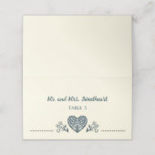 Eeuwige Bloemen Bruiloft Plaatskaartje (Buitenkant ongevouwen)