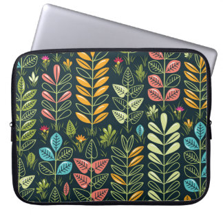 Eeuwige Bloemen: Handgetekende bloemenelegantie Laptop Sleeve