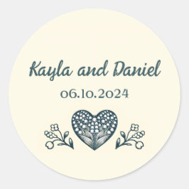 Eeuwige Bloemen Huwelijk Custom Vierkante Sticker