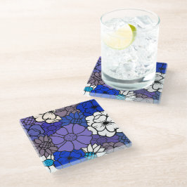 Eeuwige Bloemen In Schemering Coaster Glazen Onderzetter