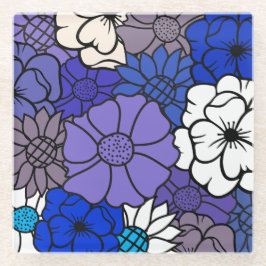 Eeuwige Bloemen In Schemering Coaster Glazen Onderzetter