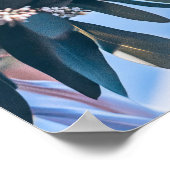 Eeuwige bloesems: bruiloftsboeket in een tuin poster (Hoek)