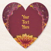 Eeuwige bloesems: een viering van liefde kartonnen onderzetters (Voorkant)