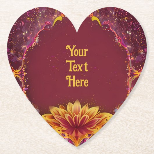 Eeuwige bloesems: een viering van liefde kartonnen onderzetters (Voorkant)