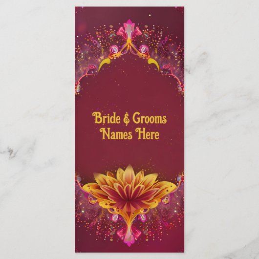 Eeuwige bloesems: een viering van liefde menu (Achterkant)