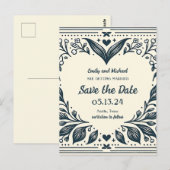 Eeuwige Blooms Sla de datum op Briefkaart (Voorkant / Achterkant)