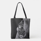 Eeuwige Bond: Liefde van de Leeuw in de schaduwen Tote Bag (Achterkant)