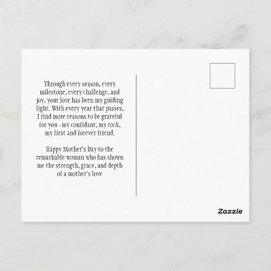 "Eeuwige Bond" Moederdag Briefkaart (Achterkant)