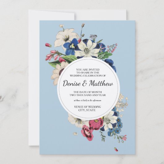 Eeuwige Collectie in omphaloden blauw Kaart (Voorkant)