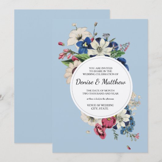 Eeuwige Collectie in omphaloden blauw Kaart (Voorkant / Achterkant)