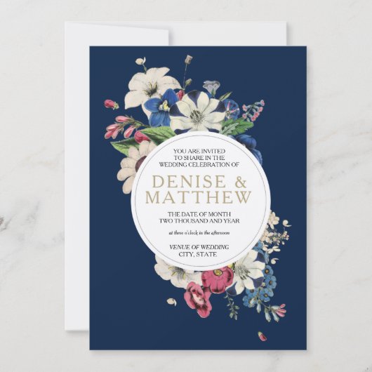 Eeuwige Collectie in Poolnachtblauw Kaart (Voorkant)