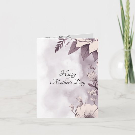 Eeuwige dankbaarheid: Moederdag Floral Kaart (Voorkant)