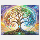 Eeuwige Diversiteit: De Boom van het Leven Keltisc Fleece Deken (Voorkant (Horizontaal))