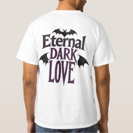 Eeuwige Donkere Liefde Gothische Vampier Vleermuis T-shirt