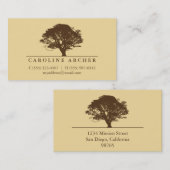 Eeuwige Eeuwige Eikenboom Elegante Stijl natuur Contactkaartje (Voorkant / Achterkant)