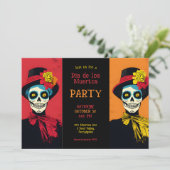 💀 Eeuwige elegantie Dia de los Muertos Kaart (Staand voorkant)