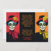 💀 Eeuwige elegantie Dia de los Muertos Kaart (Achterkant)