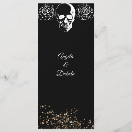 Eeuwige Elegantie Gotische Bruiloft Menu (Achterkant)