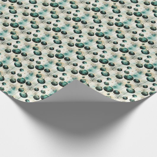 Eeuwige Elegantie: groen en goud Cadeaupapier (Hoek)