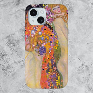Eeuwige Elegantie: Gustav Klimt's Waterslangen II iPhone 15 Case