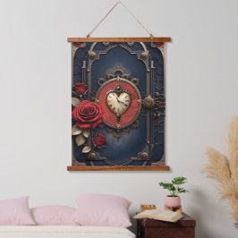 Eeuwige Elegantie – Hart van Klokwerk Hangend Wandkleed
