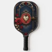 Eeuwige Elegantie – Hart van Klokwerk Pickleball Paddle (Achterkant)
