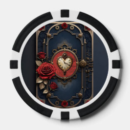 Eeuwige Elegantie – Hart van Klokwerk Poker Chips