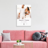 Eeuwige Elegantie: Onthulling van onze bruiloft ui Canvas Afdruk (Insitu (Woonkamer))