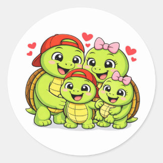 Eeuwige Familie Ronde Sticker