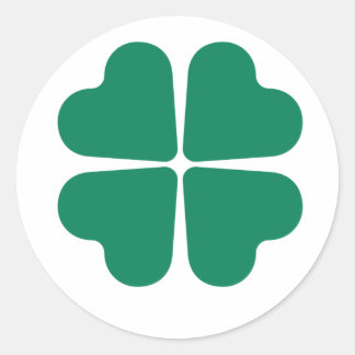 Eeuwige Fortuin: Vierbladig ontwerp Ronde Sticker