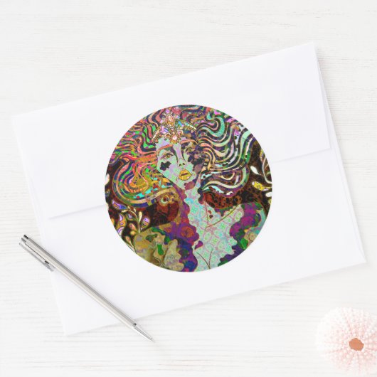 Eeuwige Gedaanteverwisseling Ronde Sticker (Envelop)