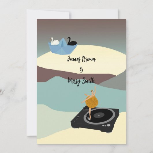 Eeuwige Genade Ballet van Liefde en Moonlit Bruilo Kaart (Voorkant)