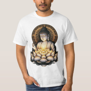 Eeuwige genade: Boeddha met heilige lotus T-shirt