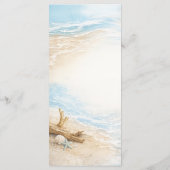 Eeuwige Getijden Kust Aquarel Strand Bruiloft Menu (Achterkant)