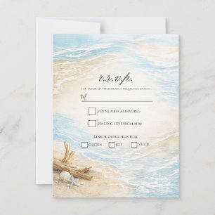 Eeuwige Getijden Kust Waterverf Strand RSVP Kaart