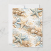 Eeuwige Getijden Kust Waterverf Strand RSVP Kaart (Achterkant)