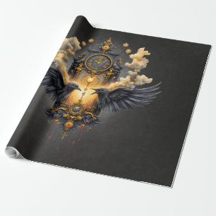 Eeuwige getuigen - klok van karmozijnrood lot. cadeaupapier