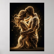 Eeuwige Gloed - Minimalistische Gouden Silhouet Ku