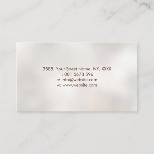 Eeuwige groei - Golden Ratio Spiraalboom Visitekaartje (Achterkant)