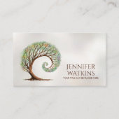 Eeuwige groei - Golden Ratio Spiraalboom Visitekaartje (Voorkant)