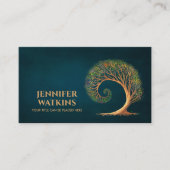 Eeuwige groei - Golden Ratio Spiraalboom Visitekaartje (Voorkant)