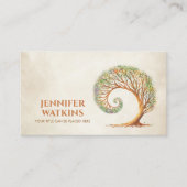 Eeuwige groei - Golden Ratio Spiraalboom Visitekaartje (Voorkant)