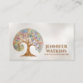 Eeuwige groei - Golden Ratio Spiraalboom Visitekaartje (Voorkant)