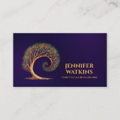 Eeuwige groei - Golden Ratio Spiraalboom Visitekaartje (Voorkant)