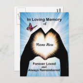 Eeuwige hand hart briefkaart (Voorkant / Achterkant)