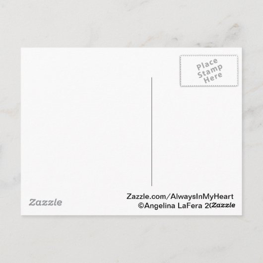 Eeuwige hand hart briefkaart (Achterkant)