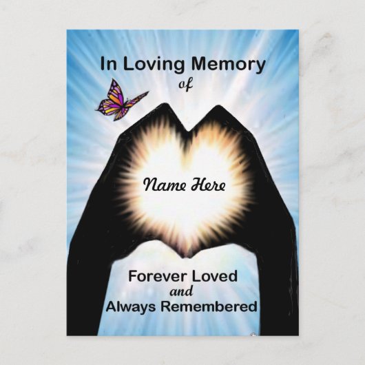 Eeuwige hand hart briefkaart (Voorkant)