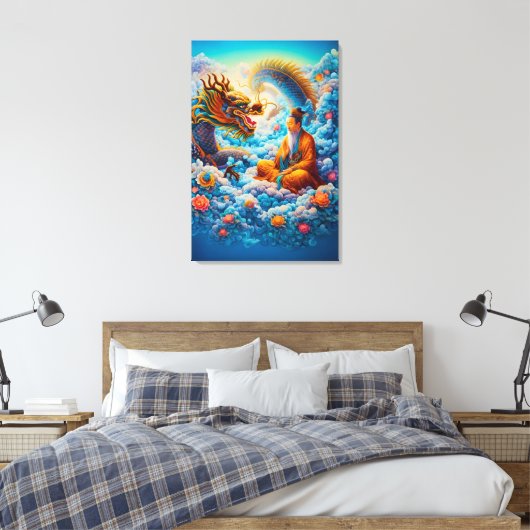 Eeuwige Harmonie: De Zegen van de Draak Canvas Afdruk (Insitu (Slaapkamer))