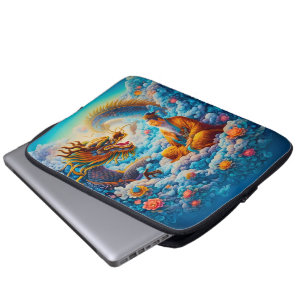 Eeuwige Harmonie: De Zegen van de Draak Laptop Sleeve