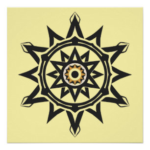 Eeuwige Harmonie Mandala — Heilige Geometrie in Go Perfect Poster